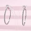 Brass Micro Pave Cubic Zirconia Stud Earrings EJEW-R025-32P-3