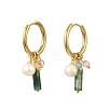 Natural Gemstone and Freshwater Pearl Dangle Earrings EJEW-JE07170-3