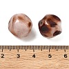 Opaque Acrylic Imitation Leopard Print Beads OACR-B052-07-3