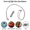 304 Stainless Steel Rectangle with Tree of Life Pendant Urn Ashes Necklaces NJEW-WH0036-030P-4
