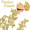 2Pairs Leaves Polyester Embroidery Ornaments Accessories DIY-GF0014-46C-6