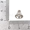 Brass Micro Pave Clear Cubic Zirconia Charms KK-H268-11P-3
