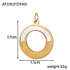 Ring Charms 304 Stainless Steel Shell Pendants STAS-OY004-55G-2