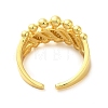 Brass Micro Pave Cubic Zirconia Cuff Rings RJEW-P102-11G-3