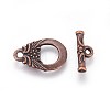 Tibetan Style Alloy Toggle Clasps PALLOY-J471-15R-2