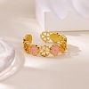 304 Stainless Steel Enamel Cuff Open Rings RJEW-Z132-02G-2