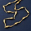 304 Stainless Steel Link Chain Necklaces for Women NJEW-G178-01G-02-2
