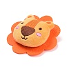 Lion Cotton & Non-Woven & Velvet Fabric Brooch JEWB-A003-06-3