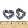 Heart Shape Polymer Clay Rhinestone Beads CLAY-NH0001-09B-03-4