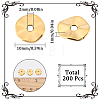 200Pcs Tibetan Style Alloy Wavy Spacer Beads FIND-SC0008-89-2