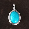 Dyed Synthetic Turquoise Pendants G-C276-03-1