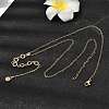Brass Micro Pave Clear Cubic Zirconia Geometric Pendant Y Tassel Necklaces NJEW-P350-01B-G-2