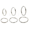 60Pcs 3 Styles Iron Split Key Rings IFIN-YW0003-34-1