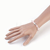 Natural Rose Quartz Beads Stretch Bracelets BJEW-JB03926-01-3