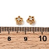 Brass Micro Pave Clear Cubic Zirconia Beads KK-P340-30G-3