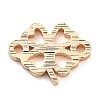 Brass Laser Cut Clover Connector Charms KK-U028-07G-1