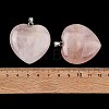 Natural Rose Quartz Pendants GG-K002-12A-03-3