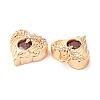 Brass & Glass & Cubic Zirconia Charms KK-G468-54G-02-2