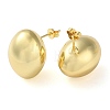 Oval Brass Stud Earrings for Women EJEW-A034-05G-2