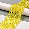 Transparent Electroplate Glass Beads Strands GLAA-F029-2mm-A21-4