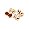 Brass Micro Pave Cubic Zirconia Pendants KK-C115-03F-03G-2