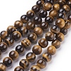 Natural Tiger Eye Beads Strands X-G-C076-8mm-1B-1