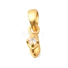 Brass Micro Pave Cubic Zirconia Ice Pick Pinch Bails KK-G600-24G-2