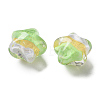 Gradient Color Transparent Hand-drawed Acrylic Beads TACR-P012-01B-11-2