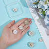6Pcs Alloy Rhinestone Cufflinks JEWB-PH01307-3