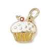 Brass Enamel Charms KK-K368-17G-01-1