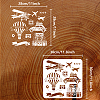 PET Hollow Out Drawing Painting Stencils DIY-WH0391-0127-2