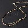 Brass Curb Chains Necklaces for Women NJEW-D302-39G-3