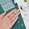 BENECREAT 10Pcs Brass Crystal Rhinestone Connector Charms KK-BC0001-50-3