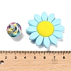 23Pcs Sunflower & Round Silicone Focal Beads SIL-L005-01B-4