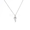 304 Stainless Steel Italian Horn Pendant Necklaces for Women WGAC5B5-03-1