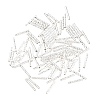 Brass Textured Tube Beads KK-H250-01A-S-1