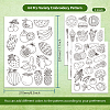 4 Sheets 11.6x8.2 Inch Stick and Stitch Embroidery Patterns DIY-WH0455-042-2
