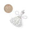 Pearlized Glass Pearl Beads Big Pendants PALLOY-MZ01193-02-2