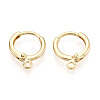 Brass Hoop Earring Findings KK-N276-12G-1