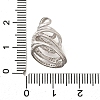 925 Sterling Silver Clear Cubic Zirconia Spiral Pendant Bails STER-R011-04P-3