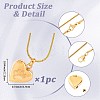1Pc Stainless Steel Paw Print Heart Urn Ashes Pendant Necklaces NJEW-CN0001-15G-2