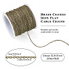 Brass Coated Iron Flat Cable Chains CH-TAC0007-01AB-4