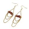 Natural Gemstone Dangle Earrings EJEW-JE07287-4