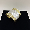 Iron Enamel Textured Wide Open Cuff Bangles for Women WGEDD9F-01-3