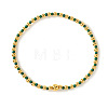 St. Patrick's Day Brass & Glass Seed Bead Stretch Bracelets for Women MR9061-4-1
