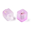 Frosted Glass Beads with Golden Glitter Powder LS-DGLA-NH001-8mm-01I-2