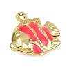 Brass Enamel Pendants KK-I352-06G-3