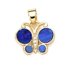 Brass Micro Pave Cubic Zirconia Pendants KK-C161-02G-08-1