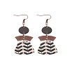 Alloy with Imitation Leather Dangle Earrings FS-WG30D02-10-1