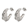 Non-Tarnish 304 Stainless Steel Stud Earrings Findings STAS-G317-06P-1